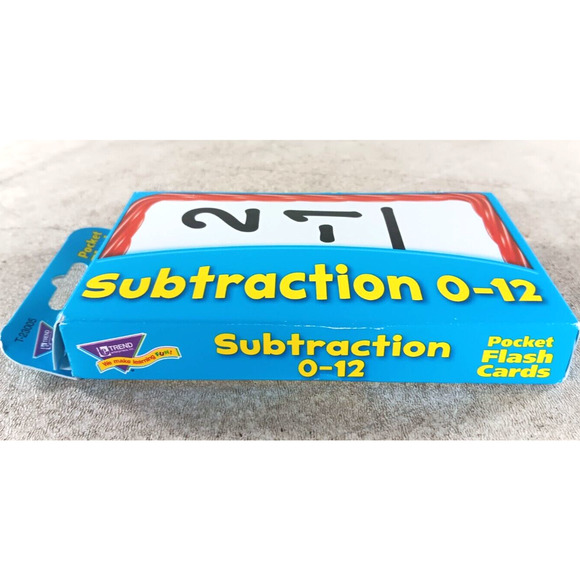 TREND Subtraction 0-12 Pocket Flash Cards T-23005 - Picture 3 of 3